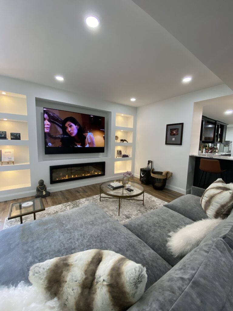 After-- North Wales Basement - Living Room Renovation